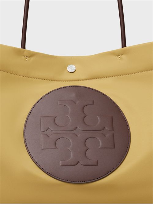 Shopping bag grande Ella Twist in nylon riciclato reversibile TORY BURCH | 181463250